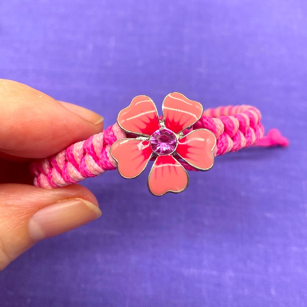 Vintage Adjustable Pull String Bracelets In Flora… - image 6